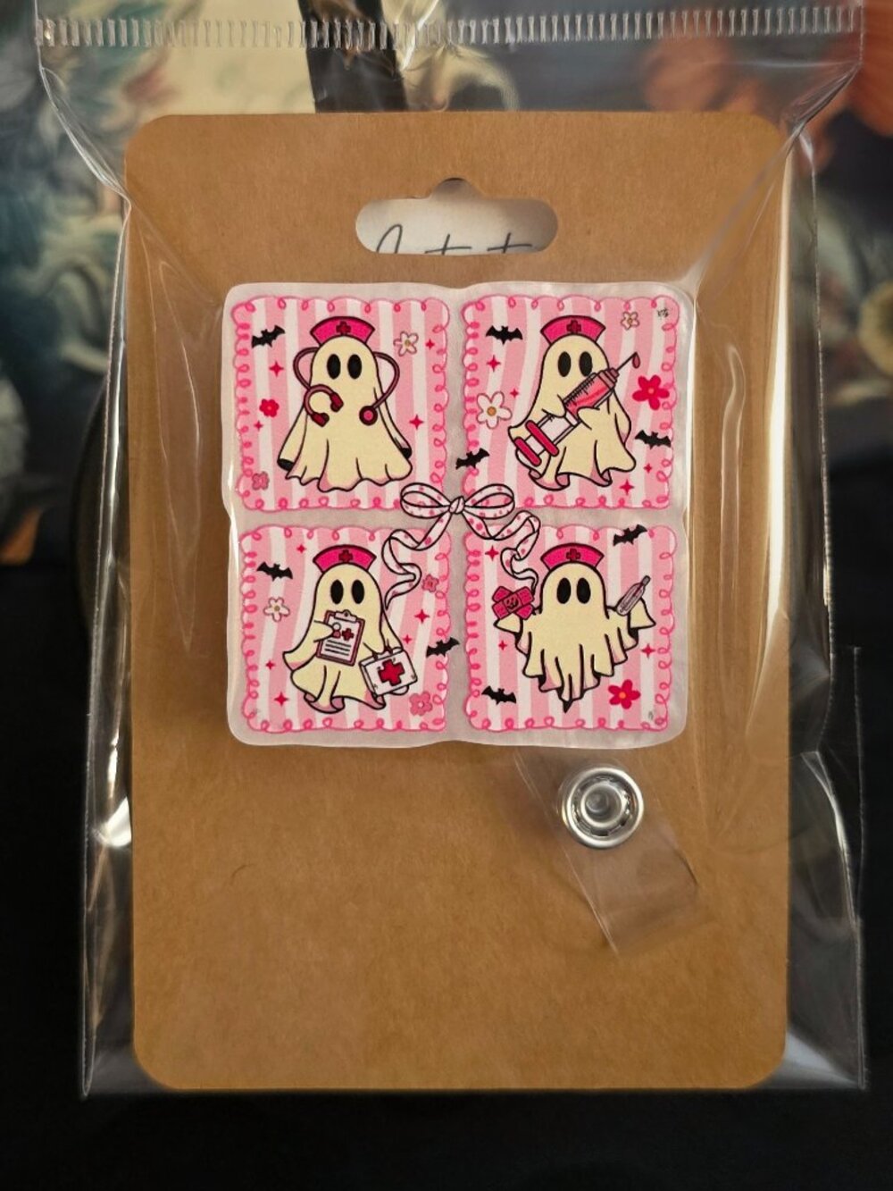Medical Ghosts Novelty Acrylic Badge Reel ID Holder